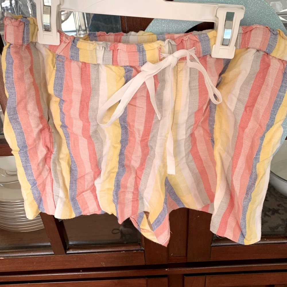 Loft tie waist linen shorts